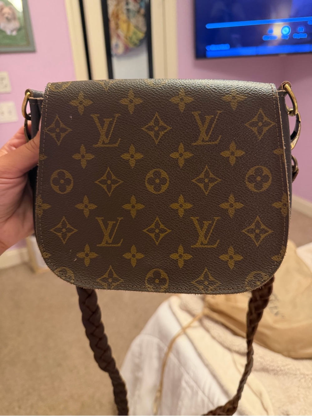 Louis Vuitton Monogram Crossbody with Braided Strap